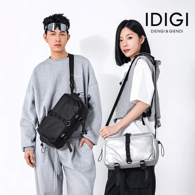 IDIGI男女同款休闲运动包机能风时尚百搭单肩包韩版