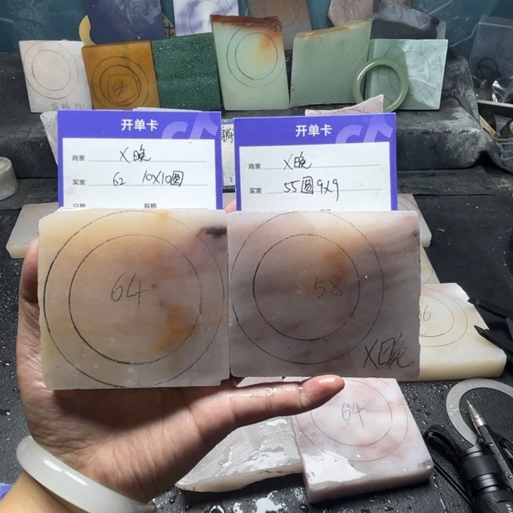 ****晚石英质玉（金丝玉）未镶嵌手镯定制手镯