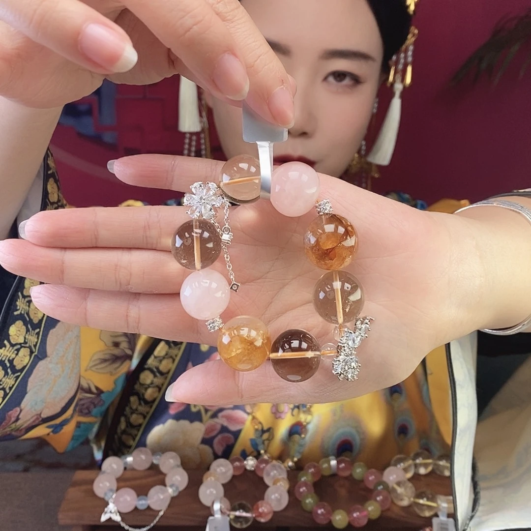 未镶嵌手链水晶黄水晶