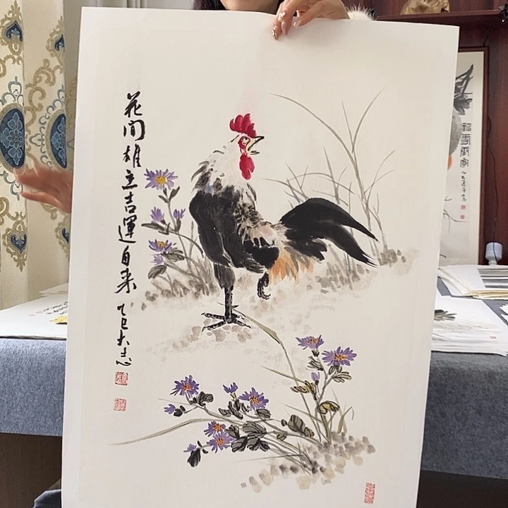 国画纯手绘国画写意作品45*68