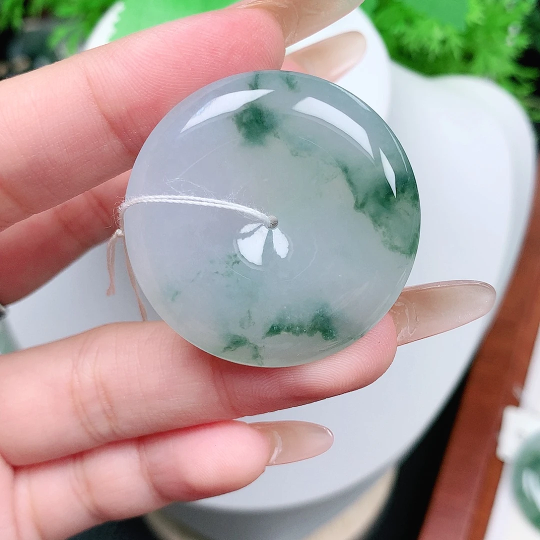 翡翠未镶嵌颈饰平安35-6.4