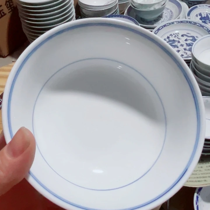 青花玲珑5.5寸饭碗双线