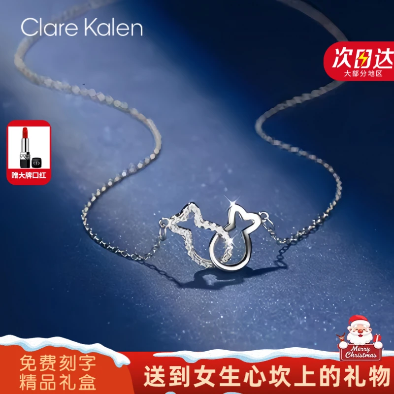 ClareKalen锁骨链鱼你相伴百搭项链轻奢小众高级感女友送女友闺蜜