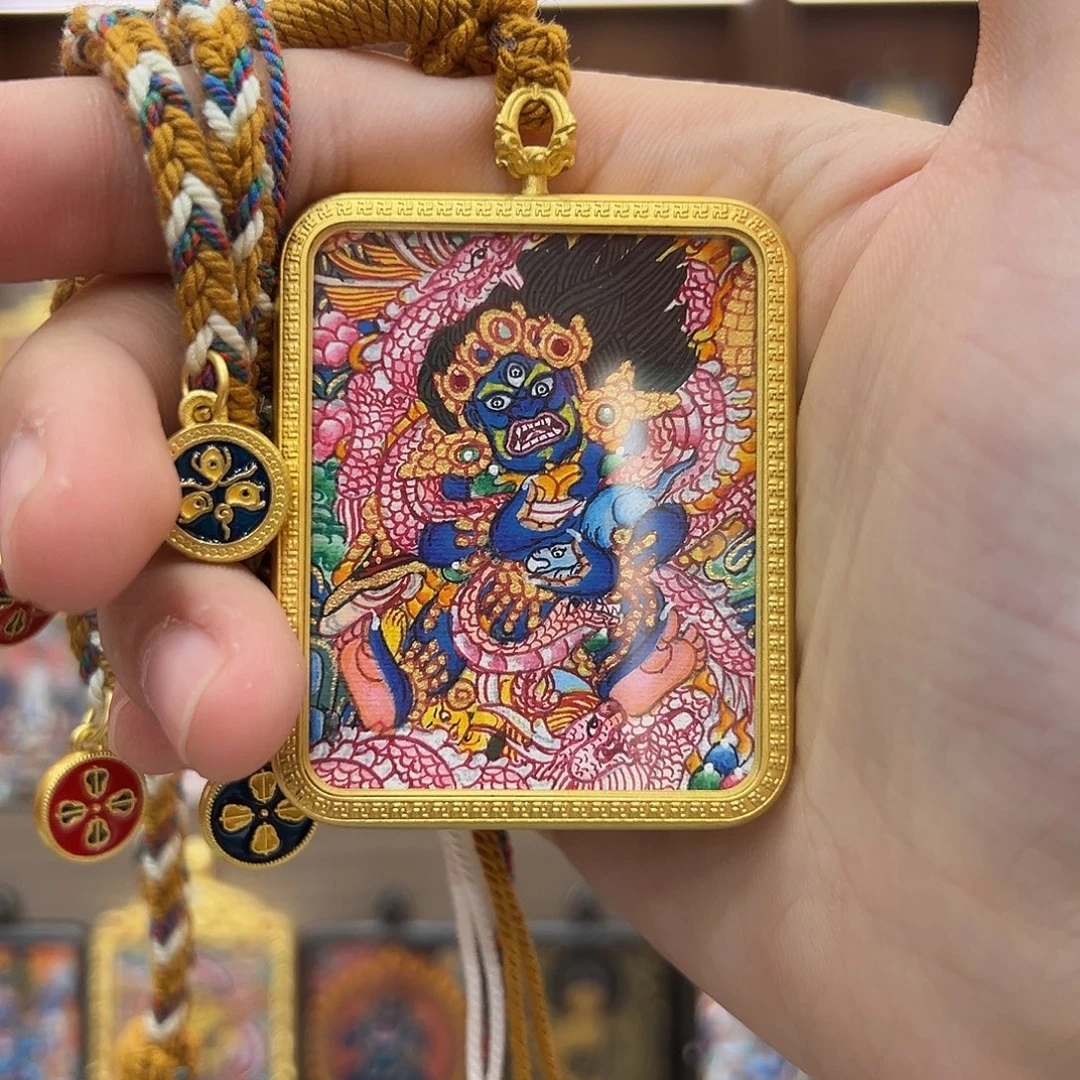 吊坠打印线稿黑财神