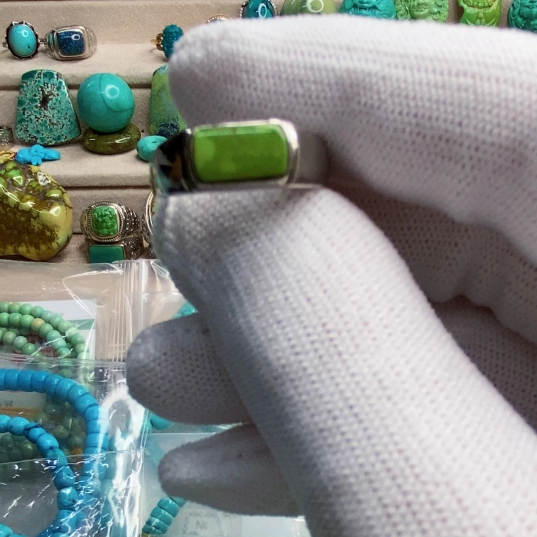 绿松石银S925镶嵌珠宝奇石