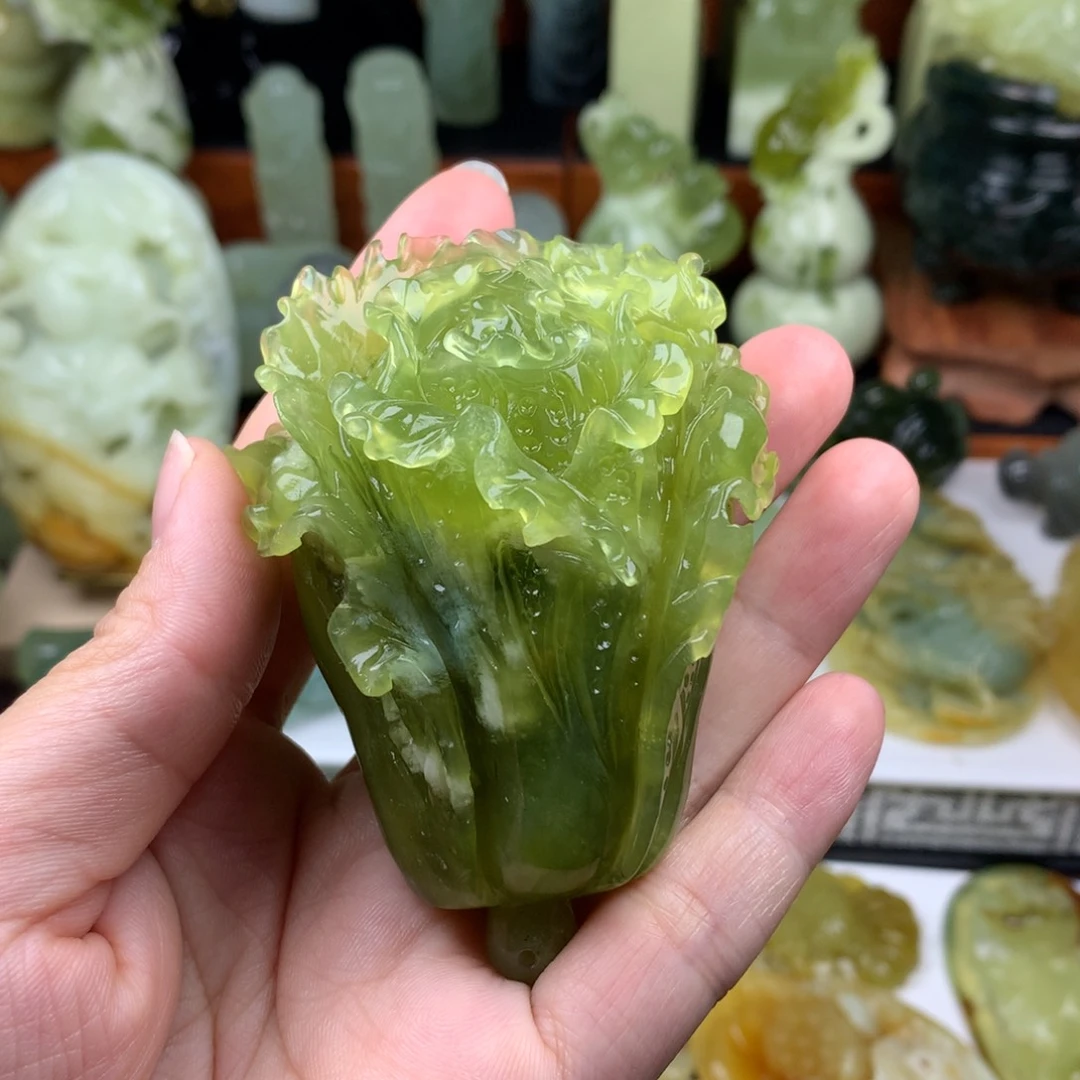 岫玉手把件未镶嵌
