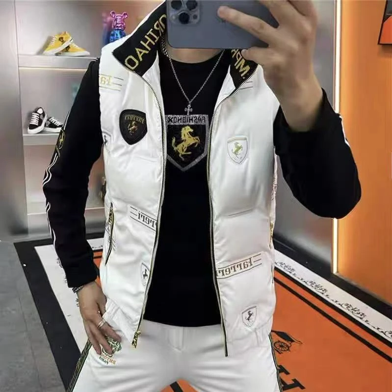 高档男士马甲2025新款潮流帅气百搭轻奢保暖马甲外套827