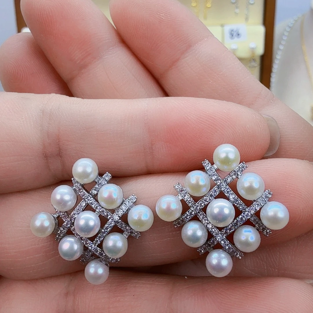 未镶嵌淡水珍珠耳饰