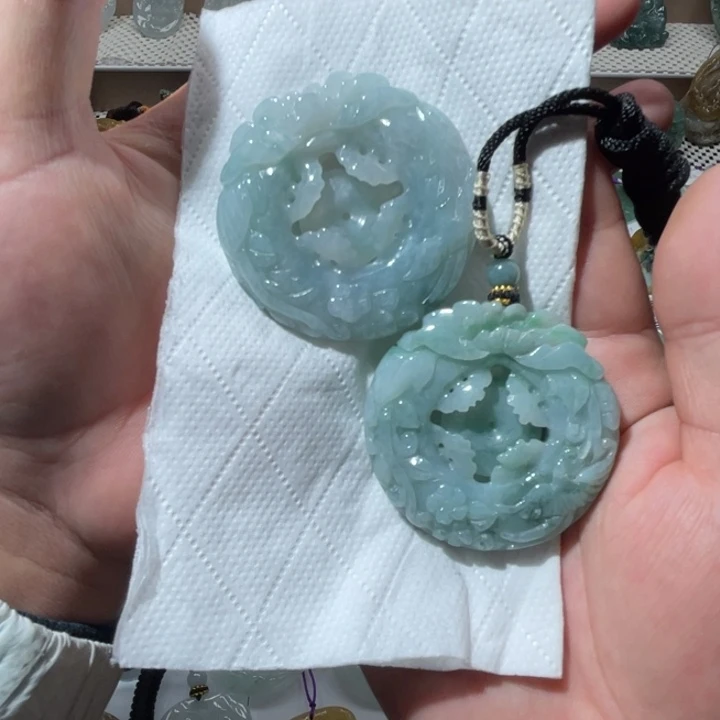 翡翠项链未镶嵌呜*噜天然打包