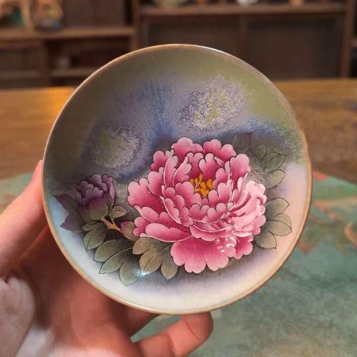 柴烧纯手工手绘陶瓷