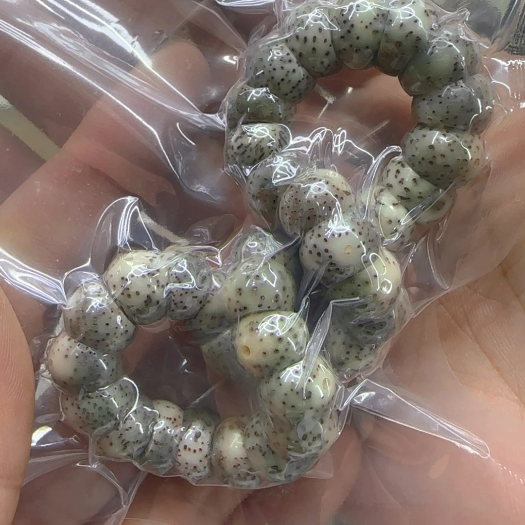 星月菩提手串48荣耀绿星月菩提1.0蒜瓣猪大肠单圈