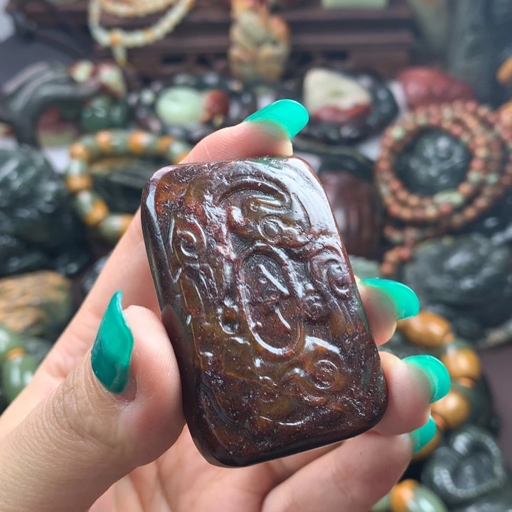 岫岩河磨玉（透闪石质玉）把件未镶嵌