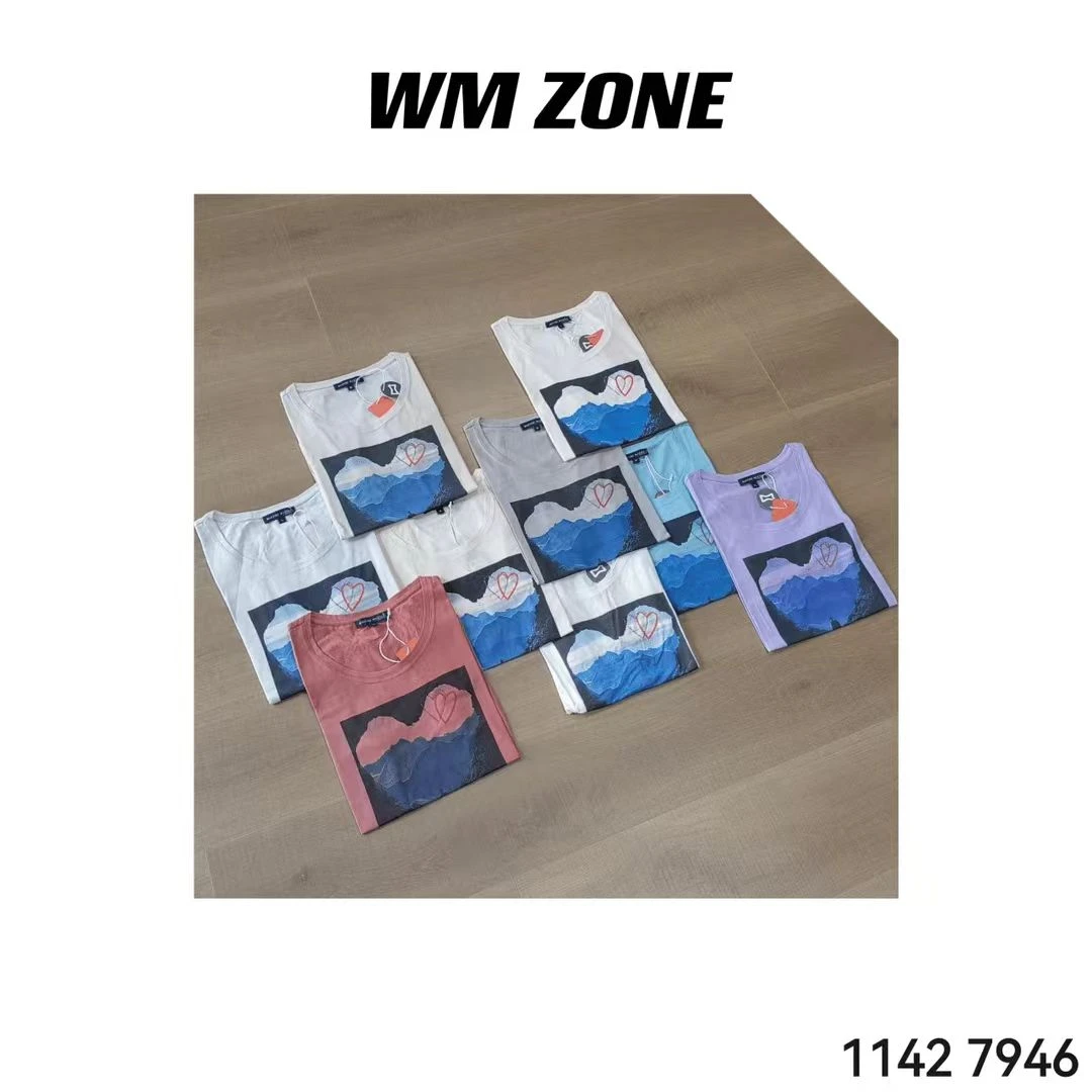 虎儿  4-2122 7946 心形山水印花圆领短袖