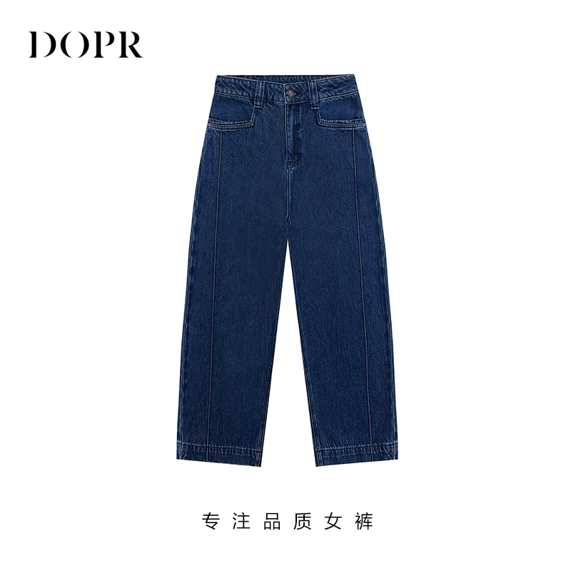 女装常规休闲风牛仔裤搭风衣的裤子长裤潮流水洗复古8756