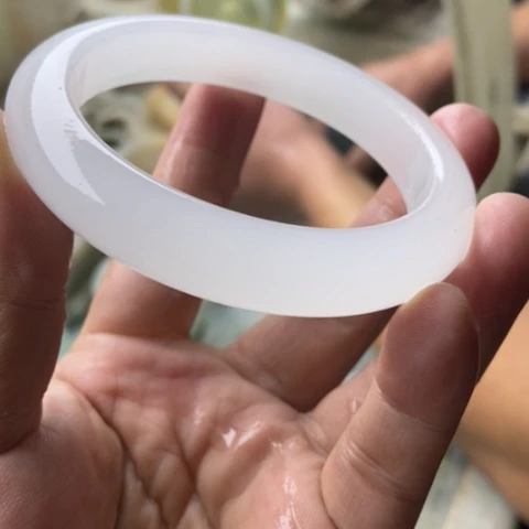 用***1石英质玉（金丝玉）未镶嵌手镯加工定制