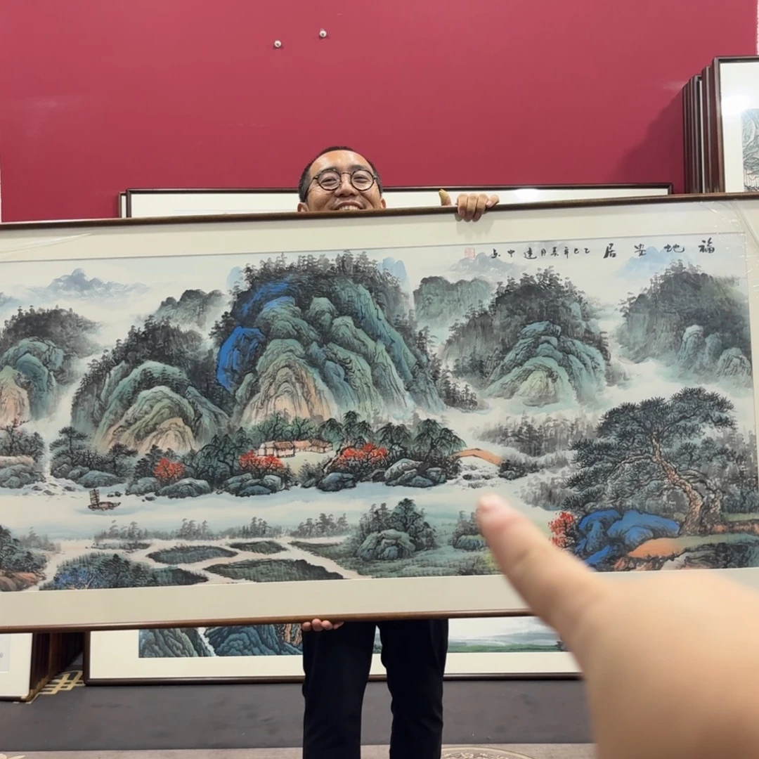 国画手绘作品210*80尺寸