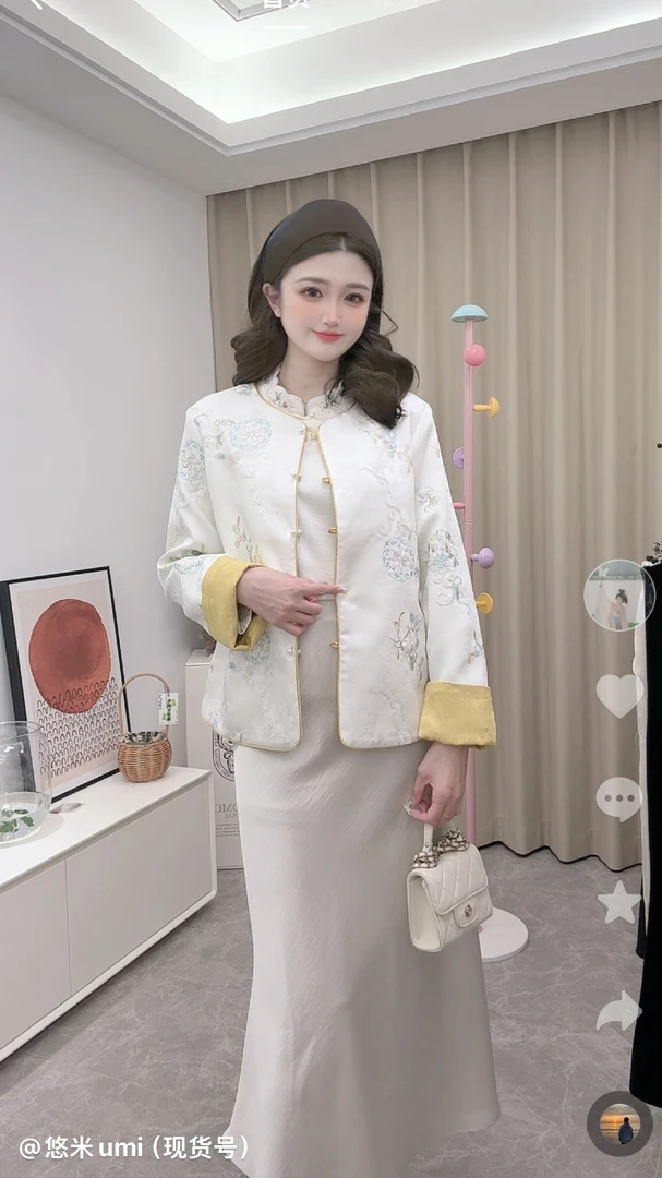 【仙灵】双面穿新中式提花外套2025秋款精致百搭国风上衣