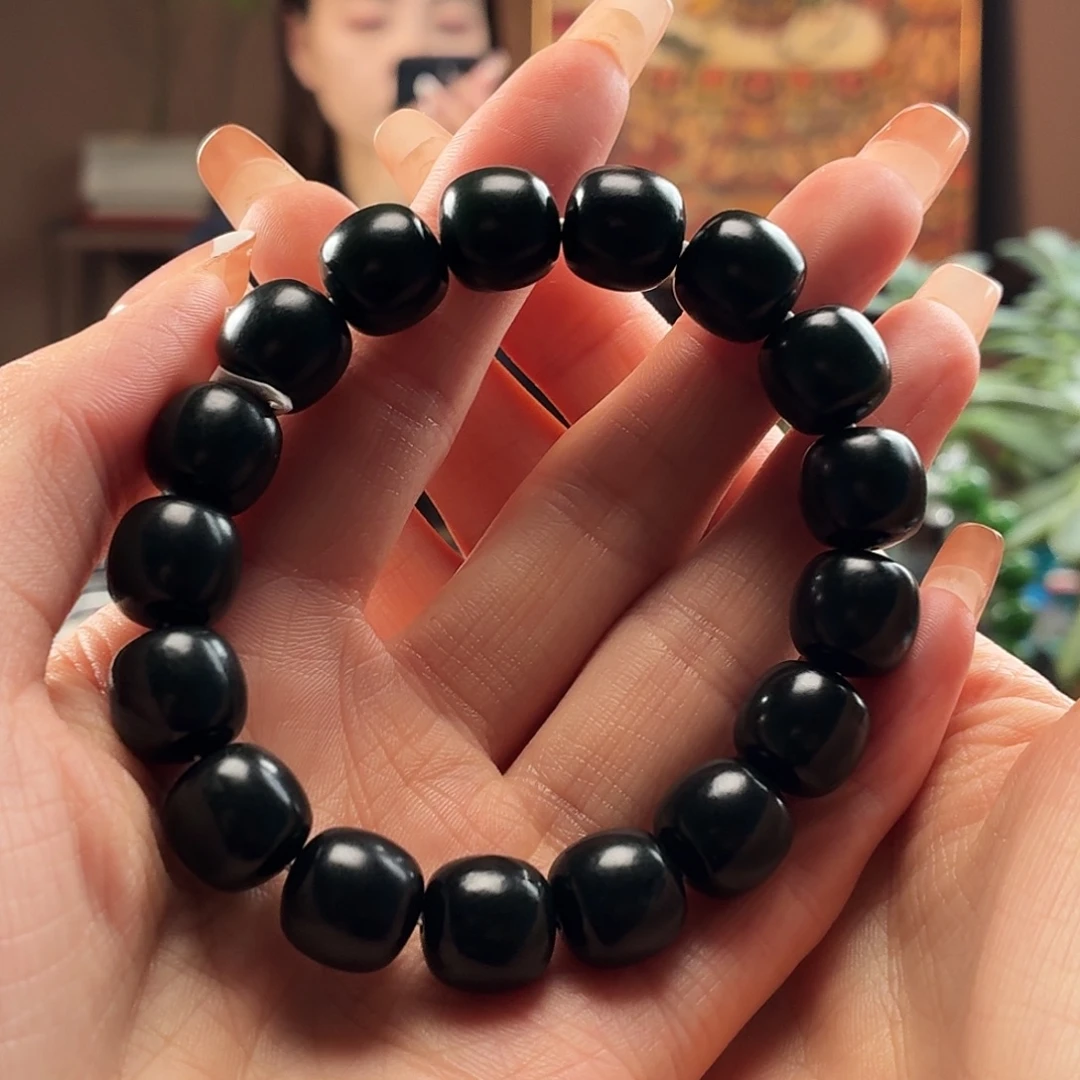 *****和田玉未镶嵌手串塔青11.12老型