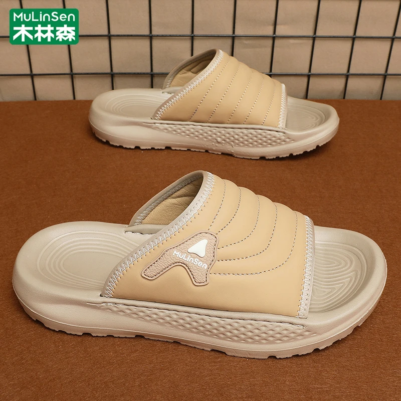 木林森一字拖男款2025新款夏季外穿软底凉拖户外休闲运动男士拖鞋
