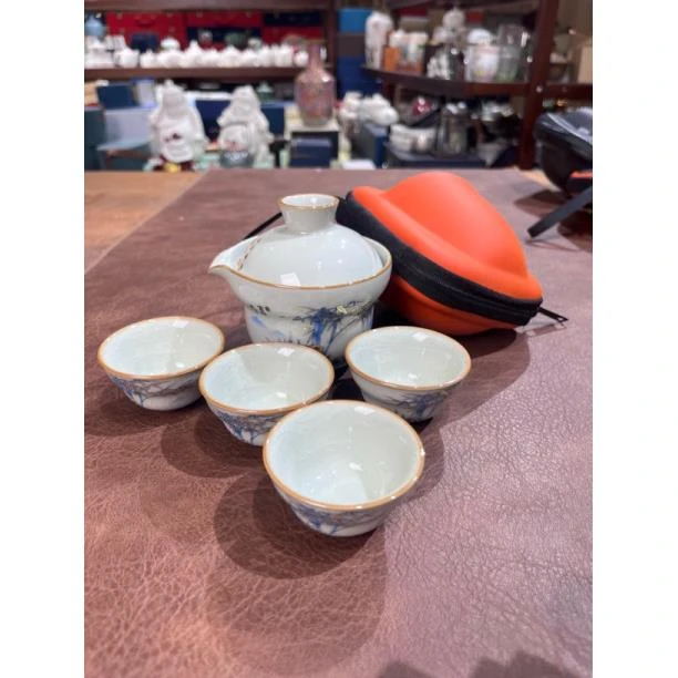 128福竹天下一壶四杯旅行茶具
