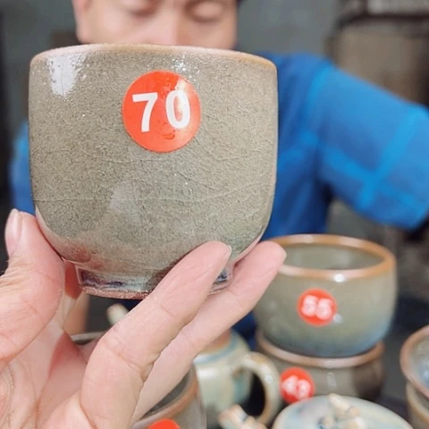 杯尚***坊原矿釉手工制作钧瓷