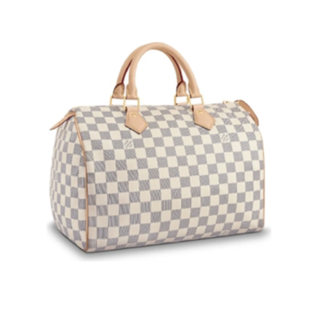 95新 LV LV 白色棋盘格speedy30/H0014746
