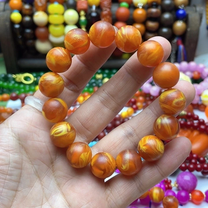 树脂制品19号黄色手串