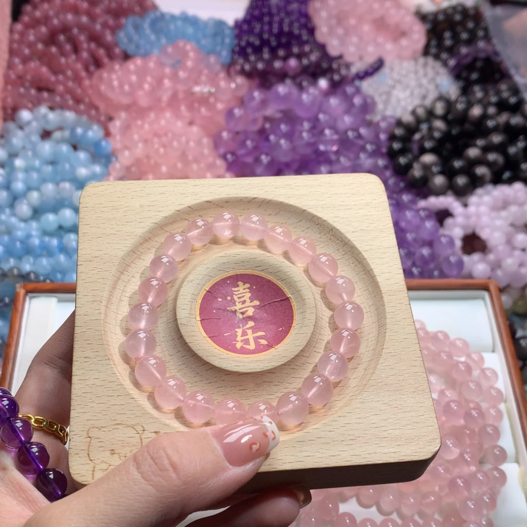 水晶手链未镶嵌金*高品马粉卡8.5