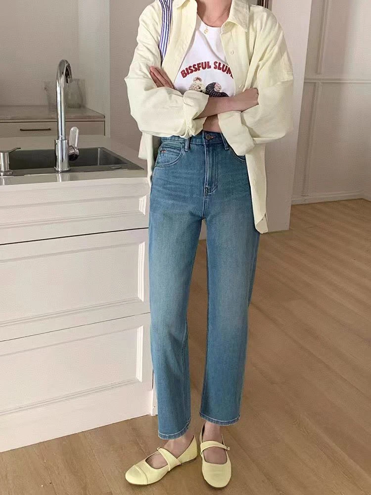 SU【122】代98 愫赵 MWMA  春款粉标四面弹九分法棍裤~