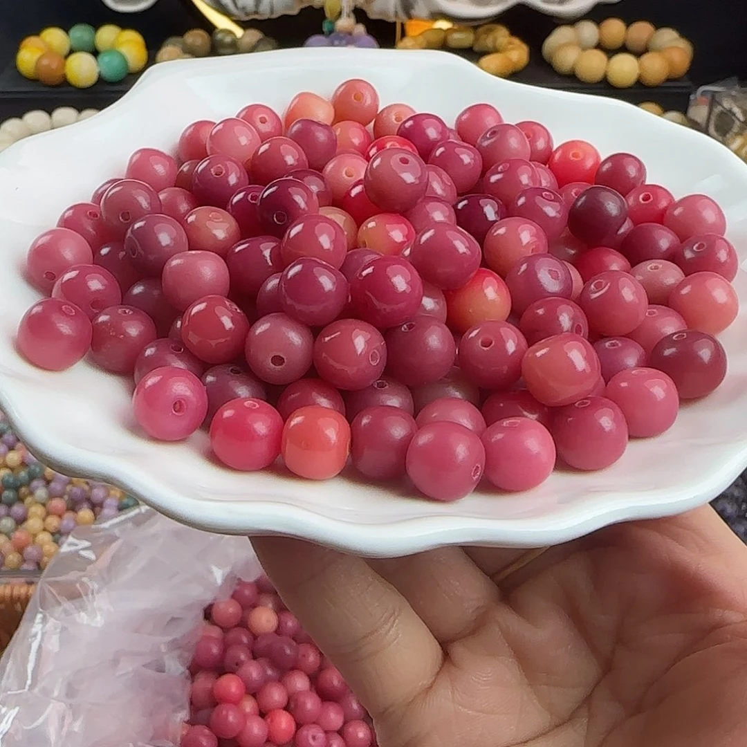 菩提根/象牙果手串卡10油墨飘花桶1000颗