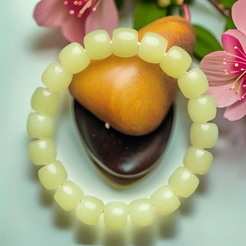 新疆和田玉若羌黄口手串/女士/男士手串