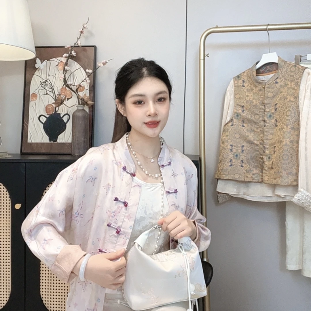 【蝶香】新中式重磅香云沙双面穿外套YC3815