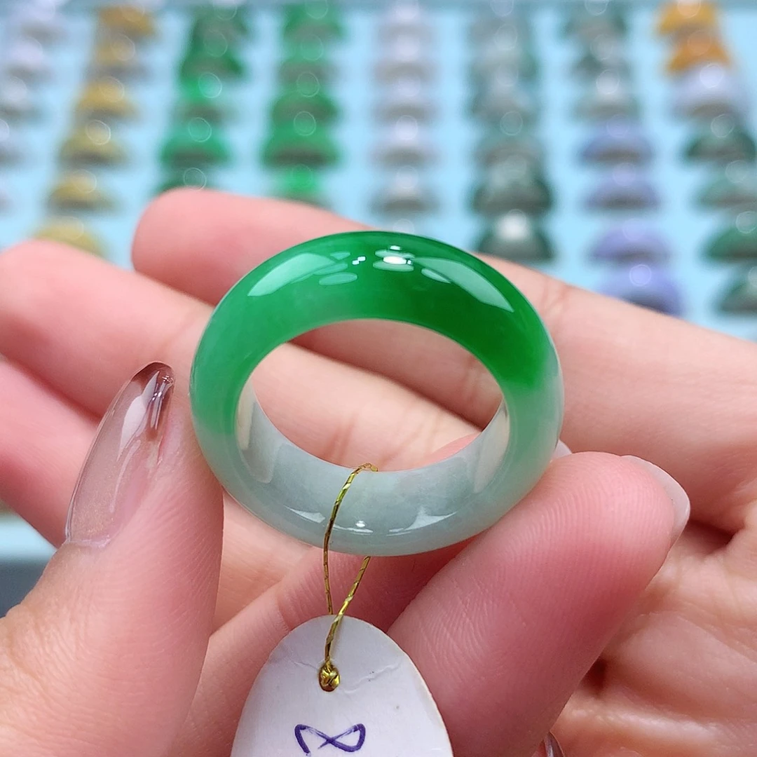 未镶嵌戒指翡翠1718圈