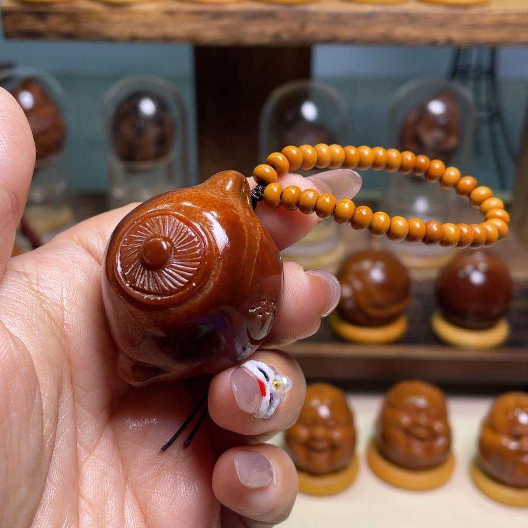 佛螺菩提吊坠玉华把把壶链子一套