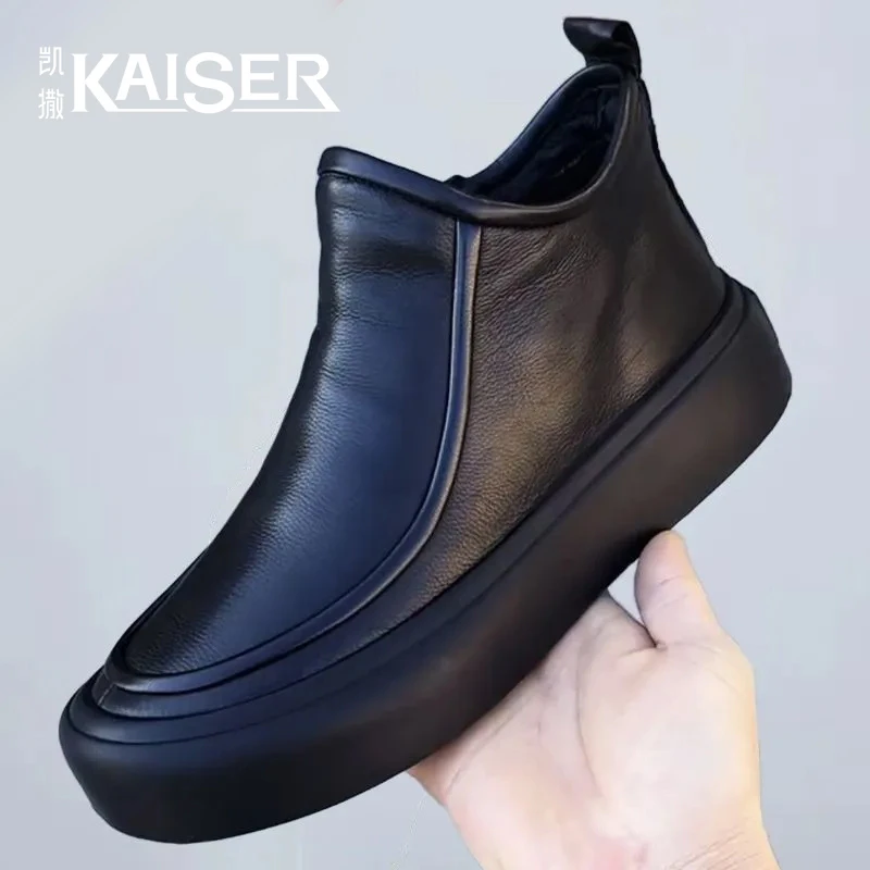 KAISER/凯撒男鞋秋季新款时尚潮流高帮休闲鞋男士户外运动马丁靴
