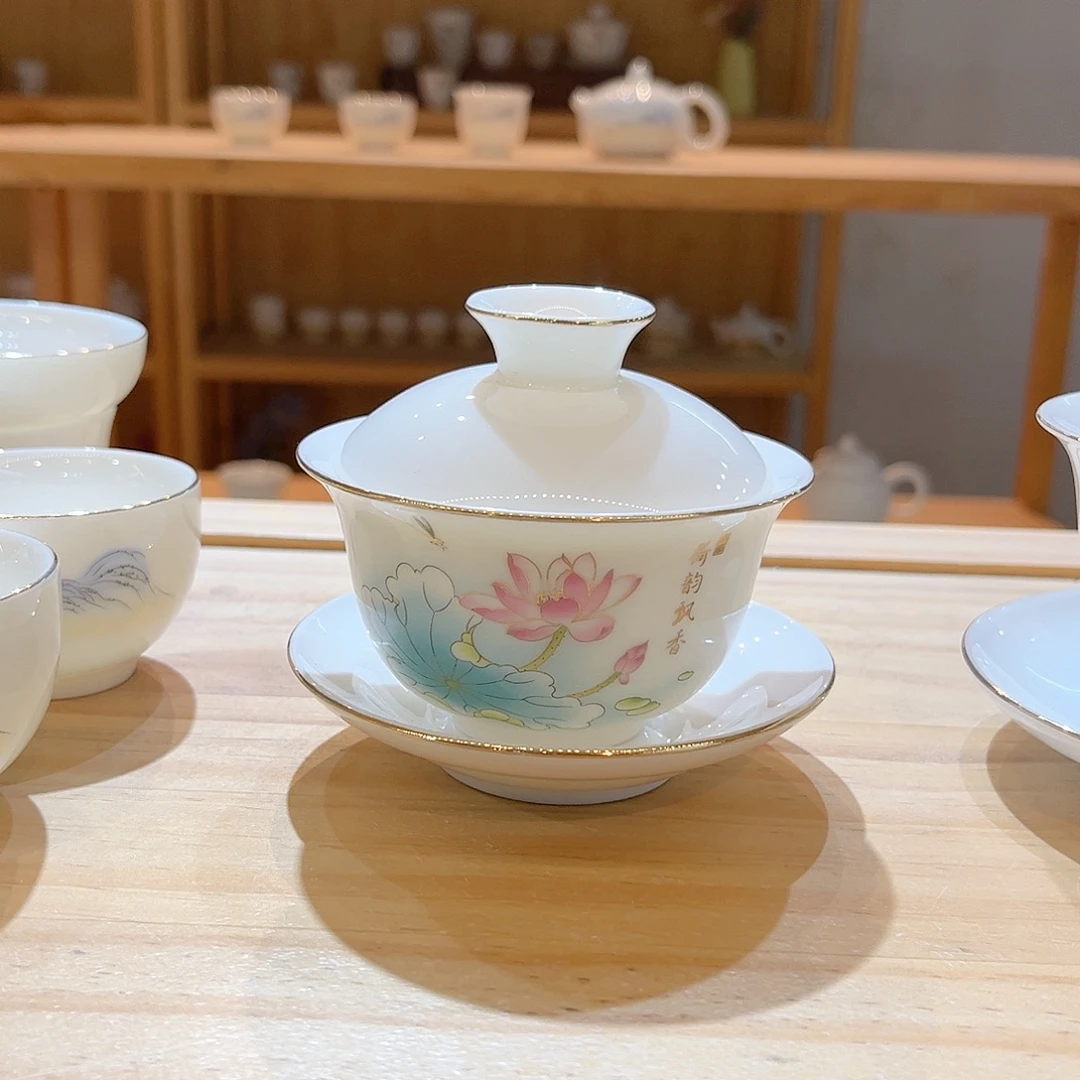 【御瓷斋】羊脂玉瓷茶具套装