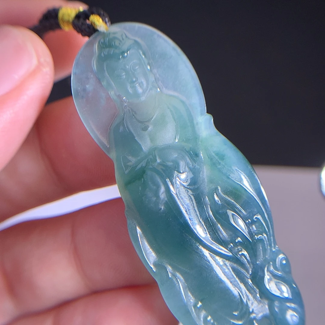 翡翠未镶嵌吊坠(不含链)天然A货翡翠时尚气质女款吊坠挂坠