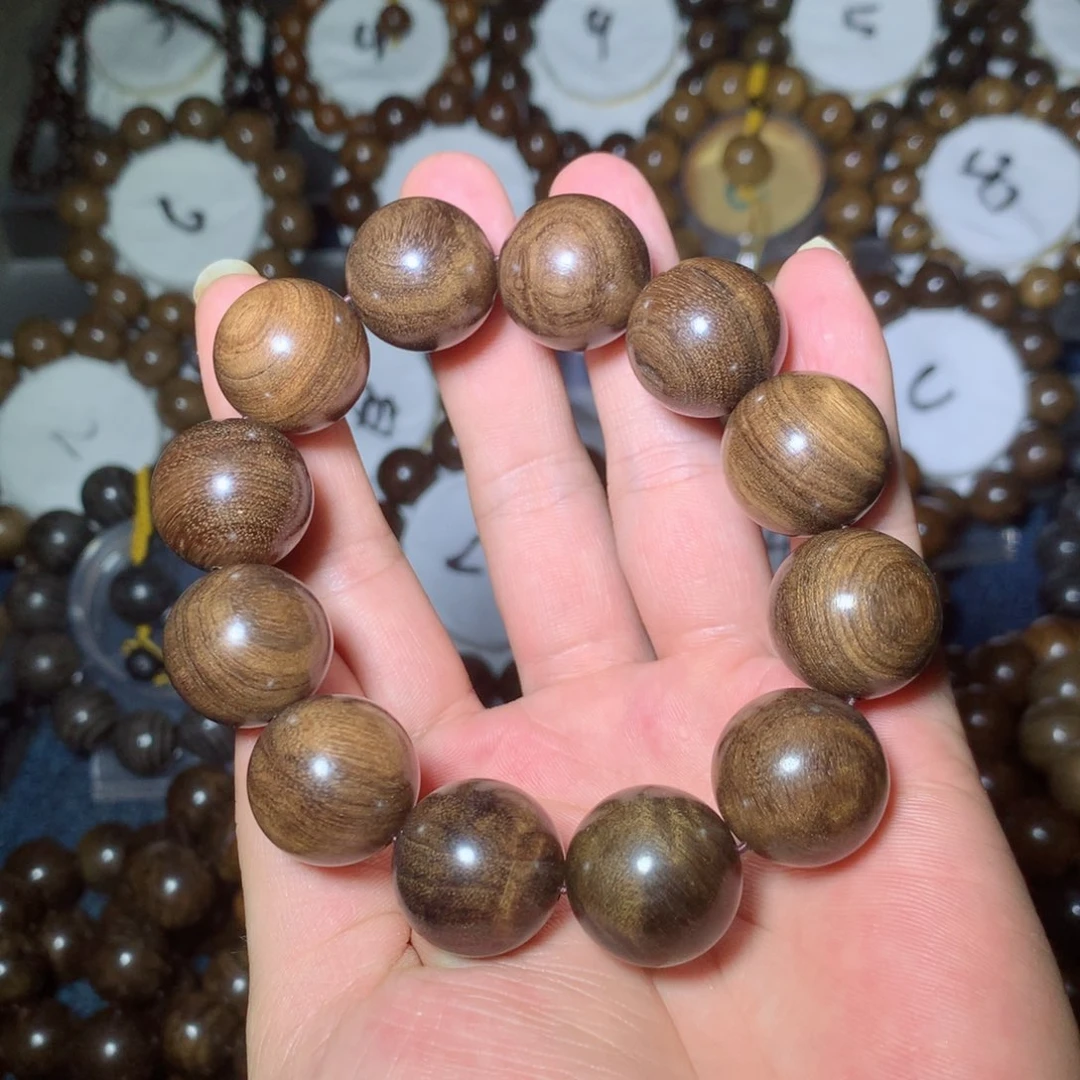 金丝楠木阴沉木2.0手串38克