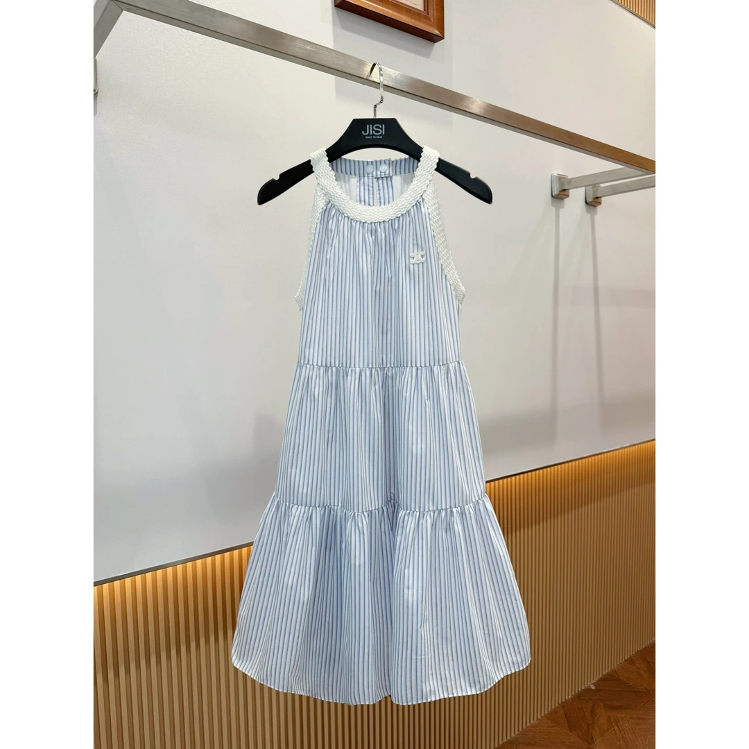 JISI C+{度假系列}条纹无袖连衣裙-L25412J