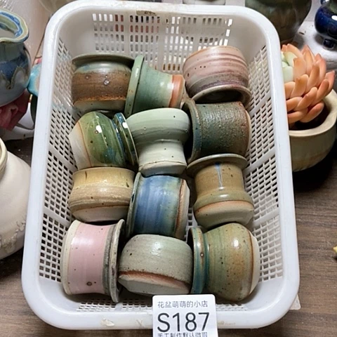 紫砂花盆187微瑕品口径3到4左右