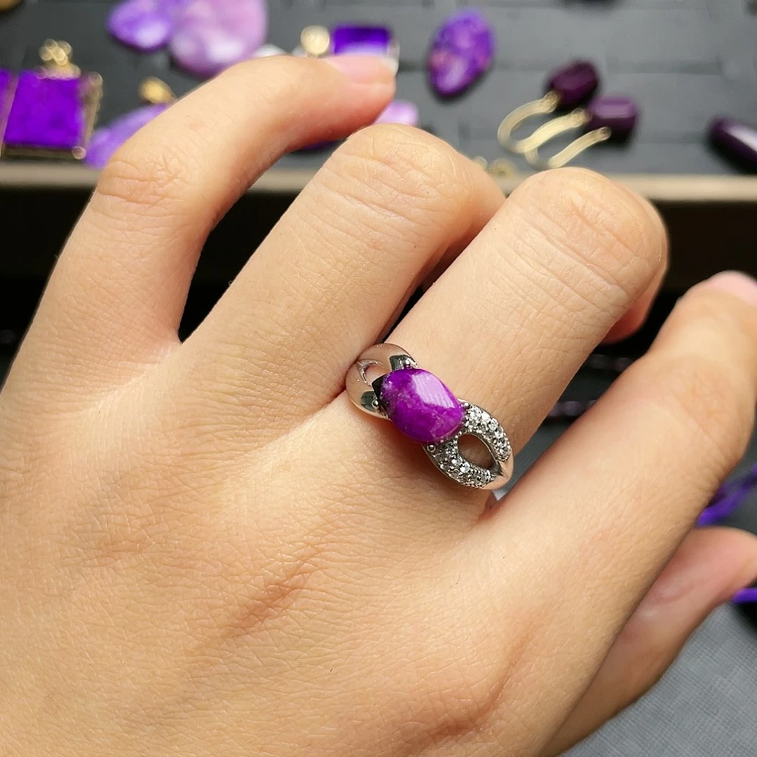 苏纪石（舒俱来）戒指银S925镶嵌