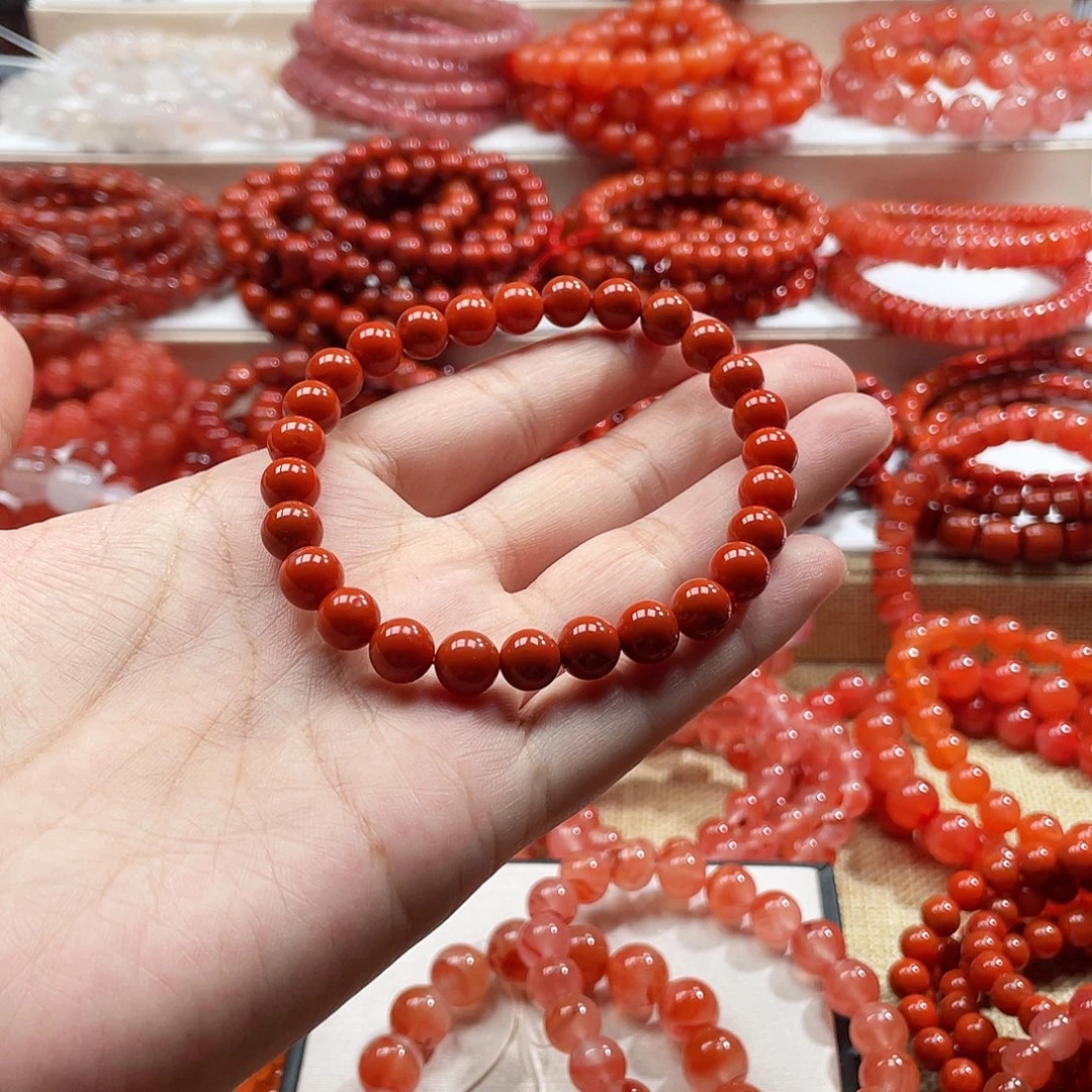纸***飞南红玛瑙未镶嵌手链
