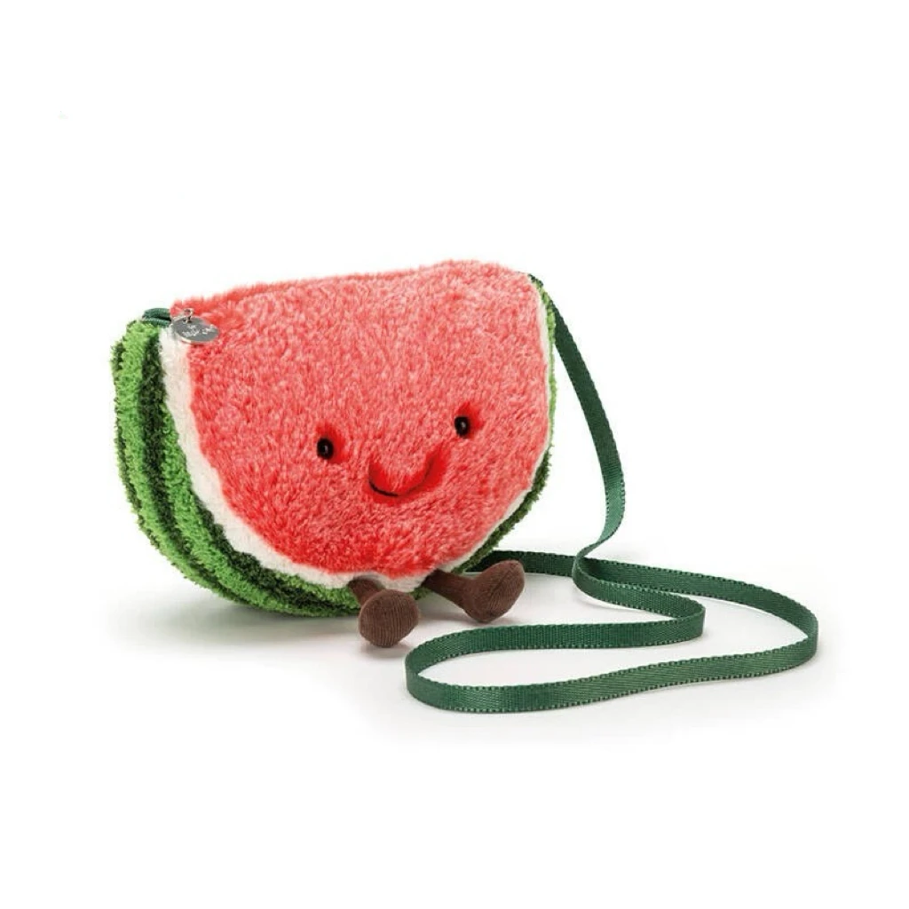 趣味西瓜包包斜挎包毛绒可爱背包生日送礼礼物