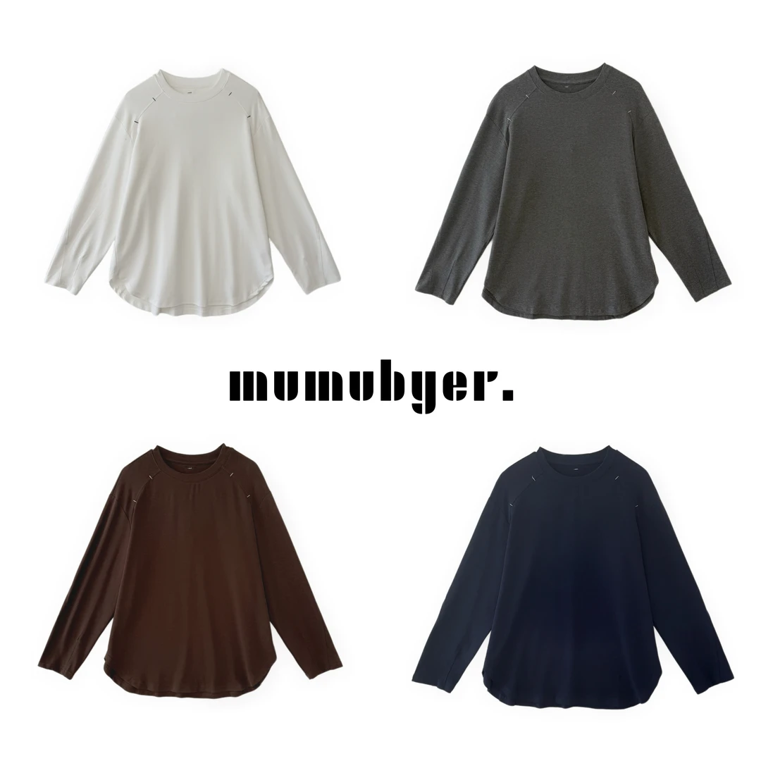 MUMUBYER •“棉花糖”25秋款宽松显瘦简约打底衫长袖T恤