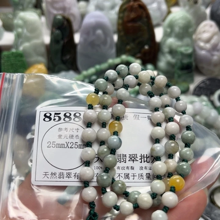 翡翠未镶嵌颈饰8588