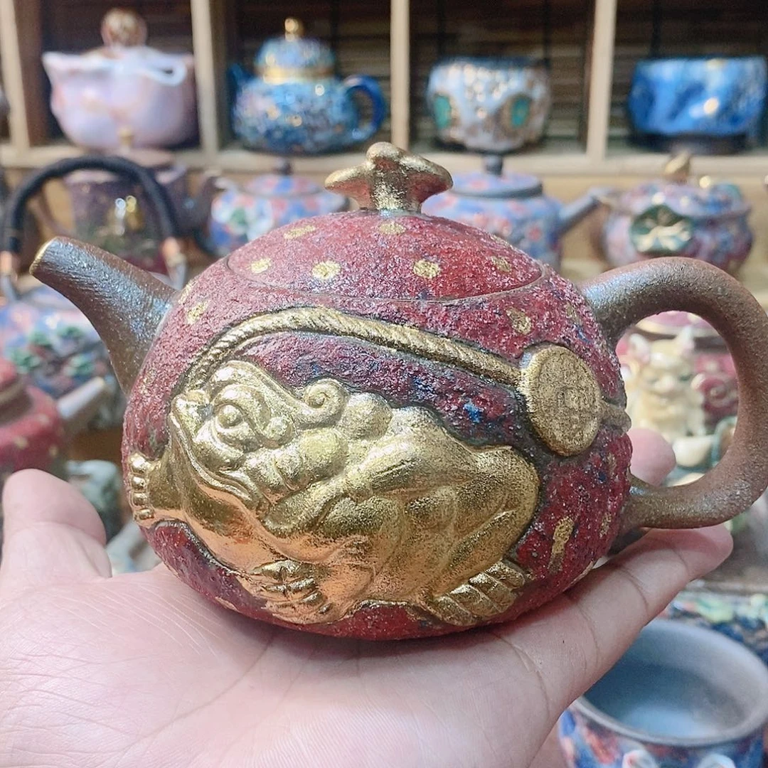 粗陶志野柴烧茶器
