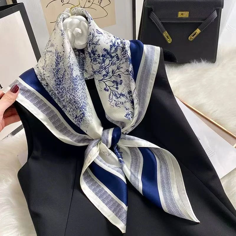 【水墨年华】70方巾丝巾围巾女士披肩时尚气质百搭