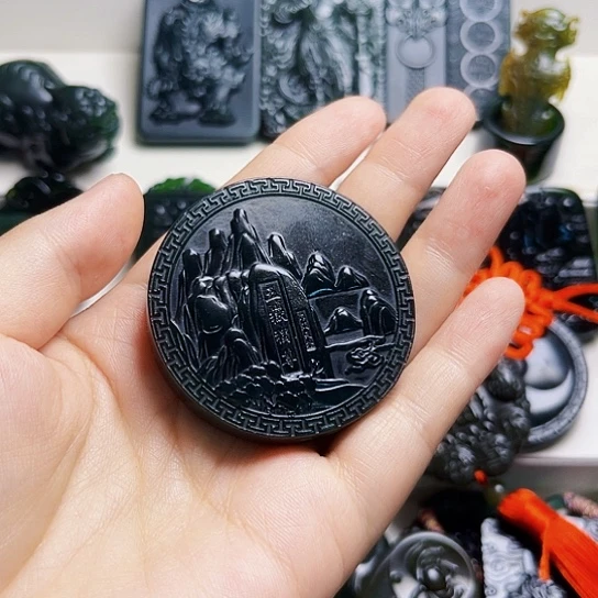 h***e蛇纹石玉未镶嵌颈饰