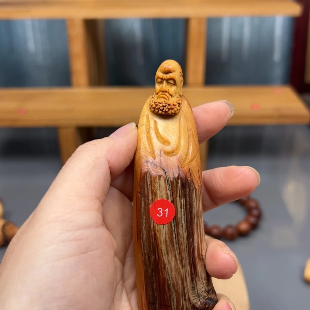 清***苑木崖柏木摆件手把件