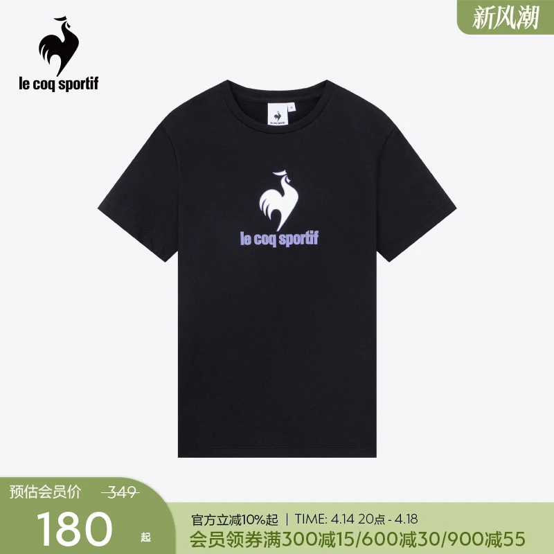 乐卡克法国公鸡女士夏季修身休闲圆领短袖T恤CB-0163232